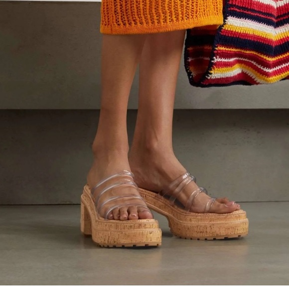 NWOB CULT GAIA Sev Clear Four-Band Platform Sandals - Picture 1 of 17